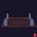 Church of Silence server icon, an immersive cult-themed sanctuary for dark artists and occultists